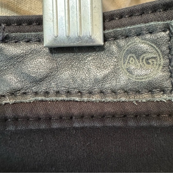 AG/ Anthropologie High Rise Abbey Ankle Black Super Skinny Jeans - Picture 4 of 9
